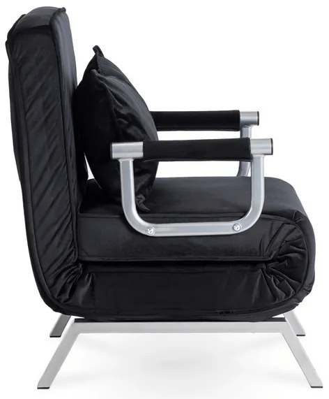 Kreslo pohovka rozkladacia PRATO čierna - vintino.sk