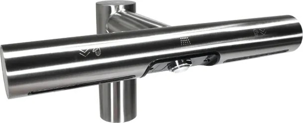 Bezdotykový sušič rúk - tryskový v kombinácii s bezdotykovou batériou Jet Dryer AIRTAP, čierny mat, okrúhly