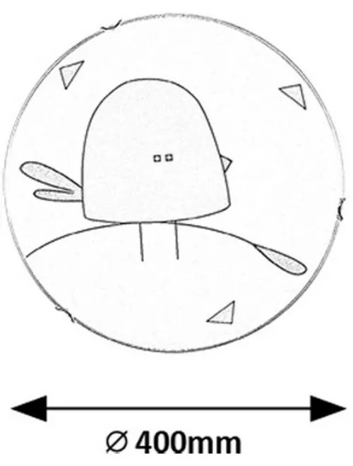 Rabalux 71278 detské sklenené stropné svietidlo Fowly, biela