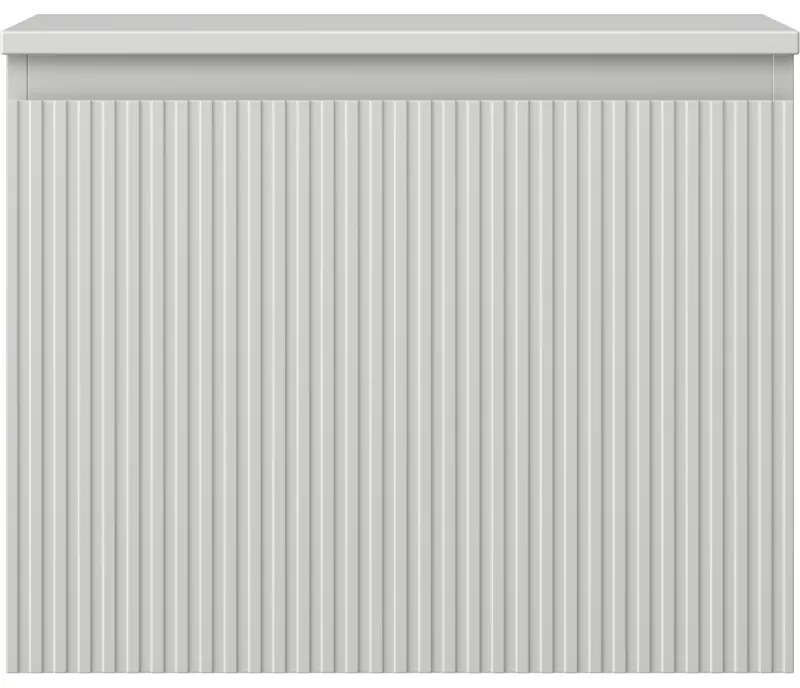 Mexen Rivel, kúpeľňová skrinka 60 cm s pracovnou doskou, 1 zásuvka, drážkovaná, matná sivá, 91A20-06047-1-BFC62