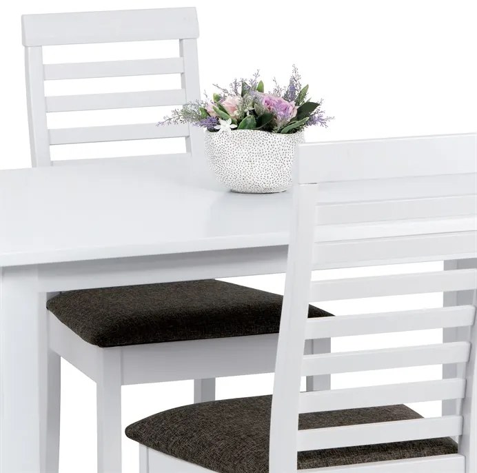 Autronic BONTEC Jedálenský set so 4 stoličkami, 120x75x75cm, masív, orech, AUT-4000 WAL Farba: Biela