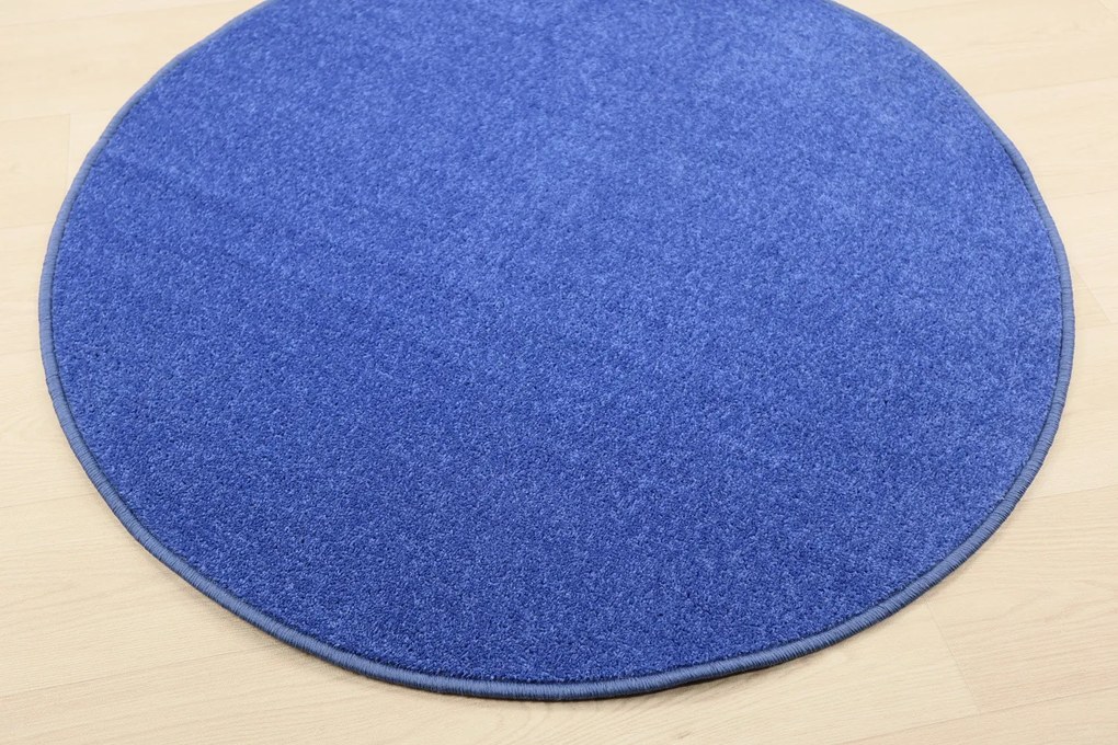 Vopi, Kusový koberec Eton modrý 82 kruh, 250x250 (priemer) kruh, modrá, kuchyňa