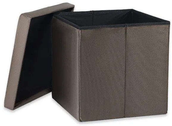 Skladacia taburetka L zamatová, hnedá