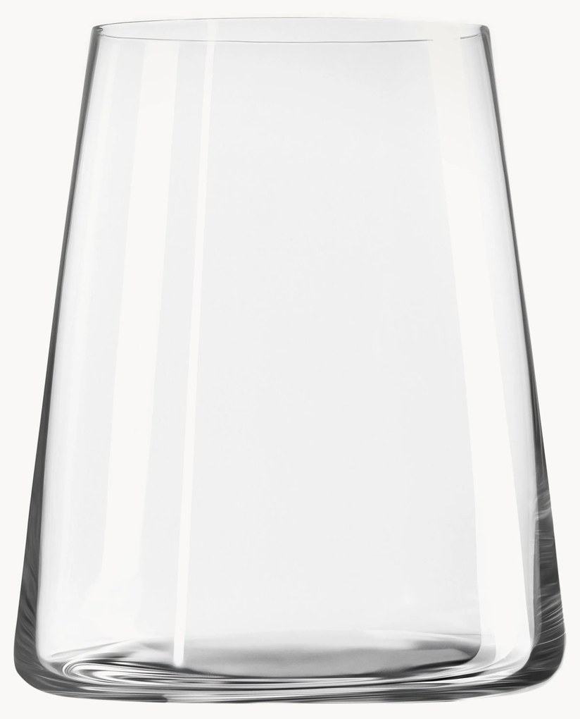 Krištáľové poháre v tvare kužeľa Power, 6 ks