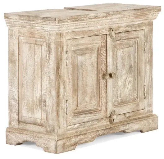 furniture-nabytek.cz - Masívna spodná drezu skriňa Patina Mango, lakovaná, prírodná – 73×33×61 cm