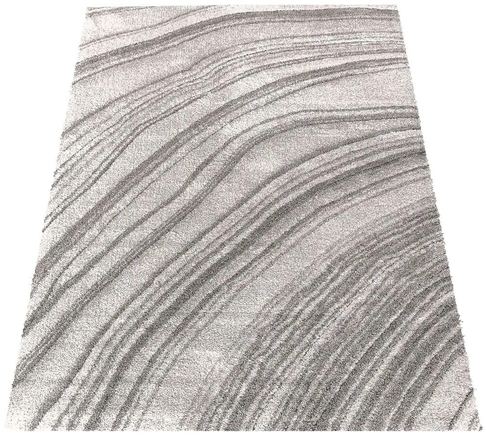 Koberec Serenity v sivej farbe s abstraktným vzorom Šírka: 120 cm | Dĺžka: 170 cm