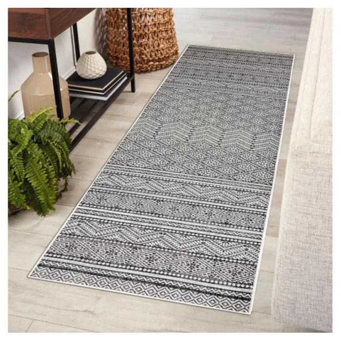 Kusový koberec Kim čierny atyp 60x300cm