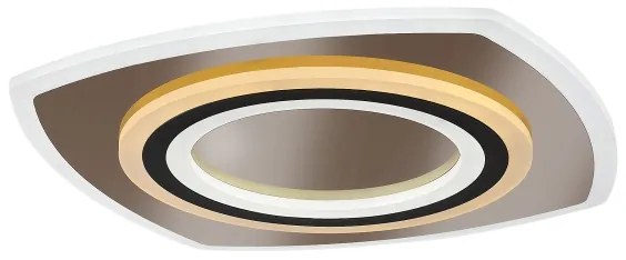 Rabalux 71317-LED Stmievané stropné svietidlo TANELI 60W/230V 3000/4000/6000K chróm/čierna s diaľkovým ovládačom