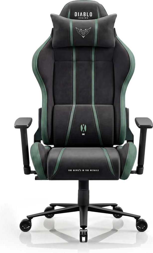Látková herná stolička čierno-zelená Diablo X-One 2.0 Forest Green Normal