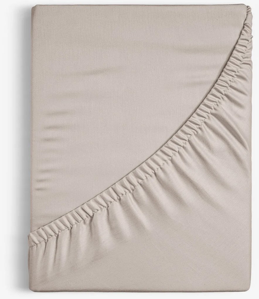 Goldea bavlnená napínacia plachta - sivohnedá 160 x 200 cm