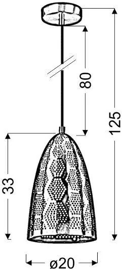 Candellux Biely závesný luster Bene pre žiarovku E27 s tienidlom v tvare kužeľa dĺžky 330mm 31-70593