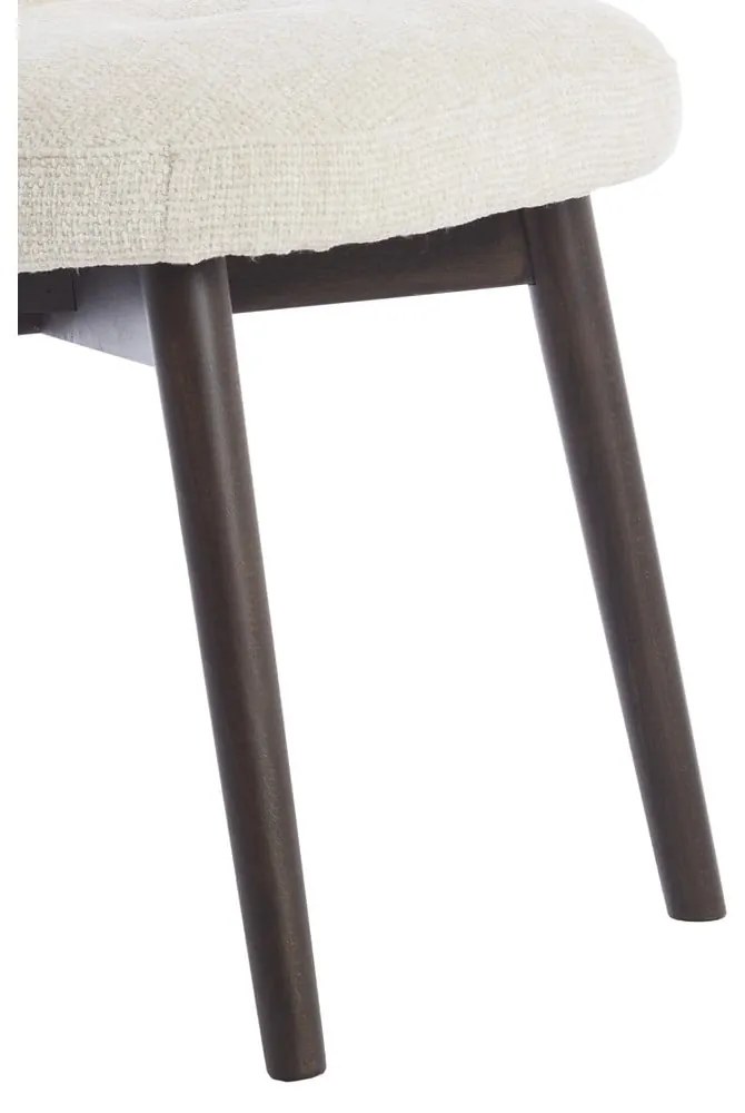 Krémovobiele čalúnené jedálenské kreslá v súprave 2 ks Sinosa – Light &amp; Living