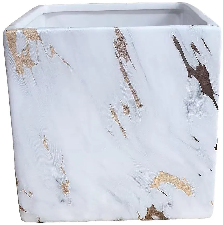 Kvetináč YS44148M ceramic Sq Water Transfer Effect 12,5