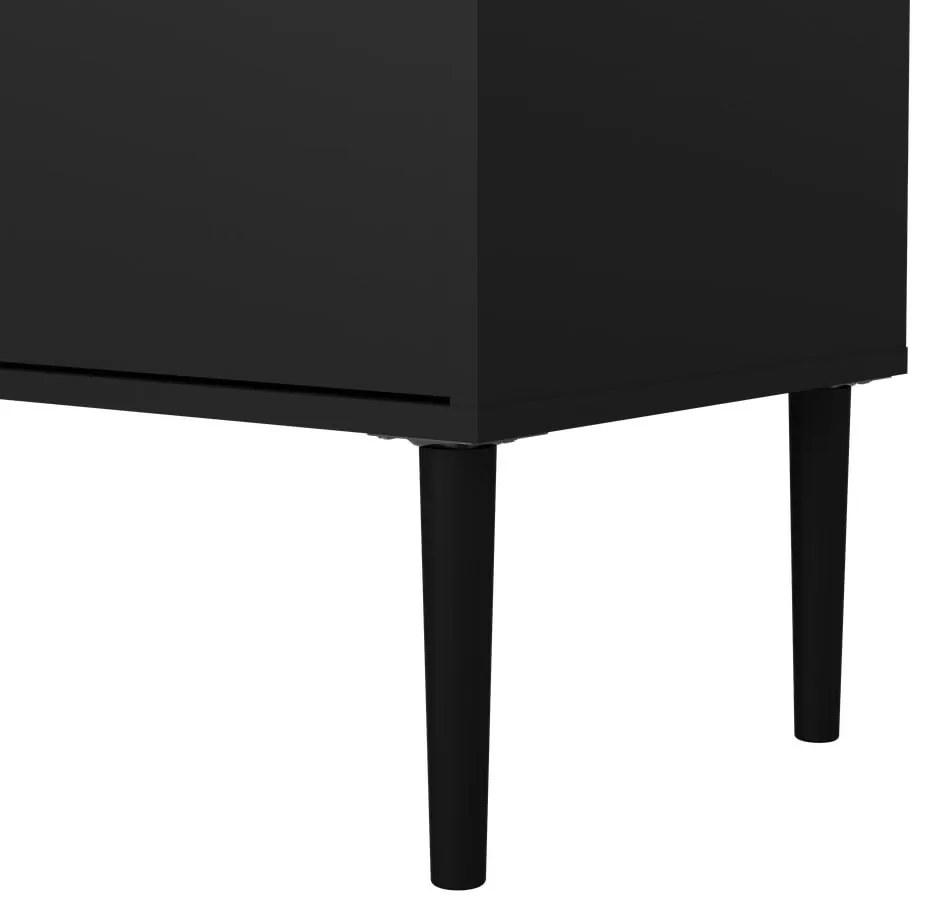Čierny TV stolík 177x57 cm Media – Tvilum