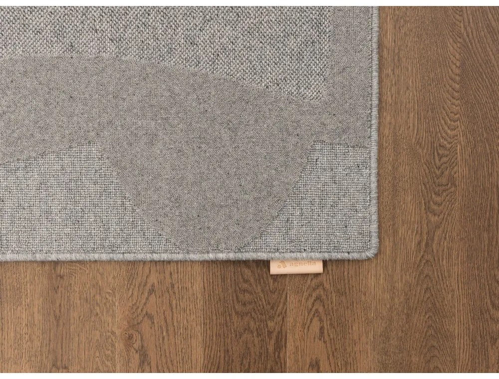 Sivý vlnený koberec 200x300 cm Morphic Botanica – Agnella