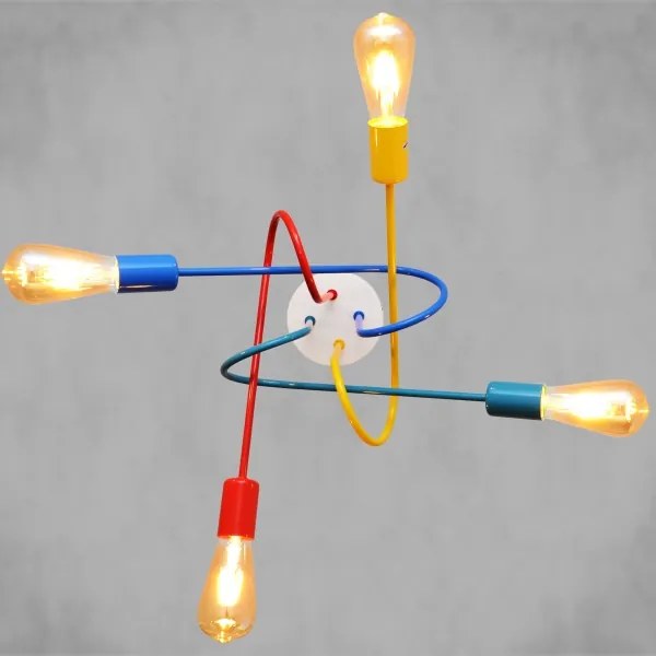 LED Detský prisadený luster OXFORD 4xE27/10W/230V