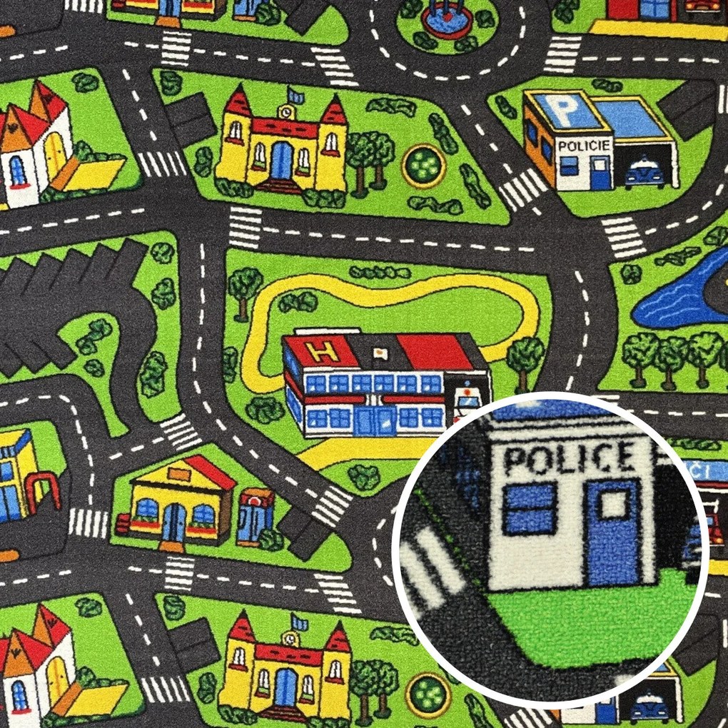 Koberec metráž City life - neúčtujeme odrezky z role, na mieru, šíře 1,33m,1m,2m,3m,4m,na mieru, neúčtujeme odrezky, viacfarebná, filc, detská izba