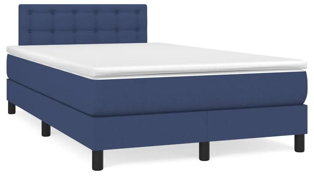 Boxspring posteľ s matracom modrá 120x190 cm látka 3269757