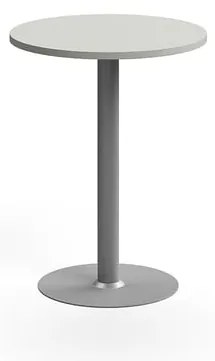 Barový stôl VERTICUS, Ø700x900 mm, svetlošedá/strieborná