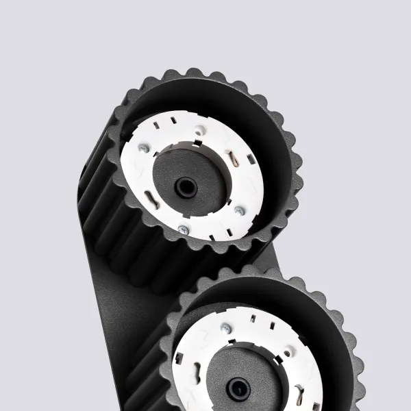 Sollux  SL.1788 - Bodové svietidlo AURA 2xGX53/10W/230V čierna