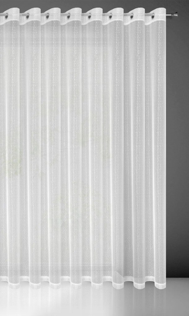 ZÁCLONA NA KRÚŽKOCH KATRIANA 400X250 CM BIELA