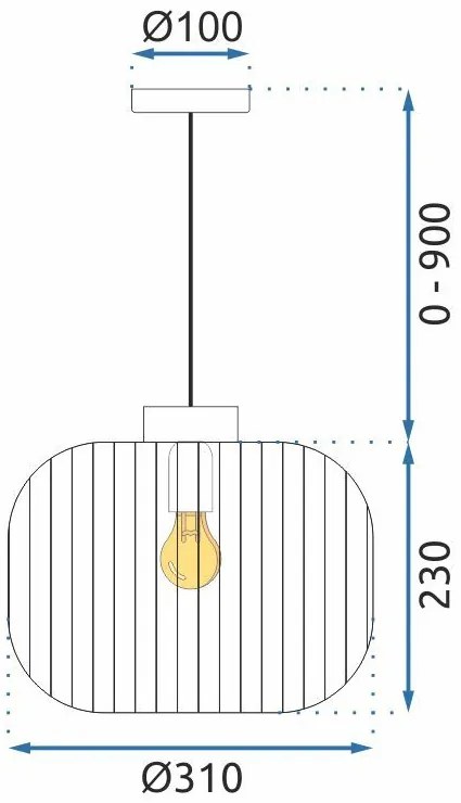 Toolight Toolight, stropné svietidlo zo skla 1xE27, biela, OSW-04412