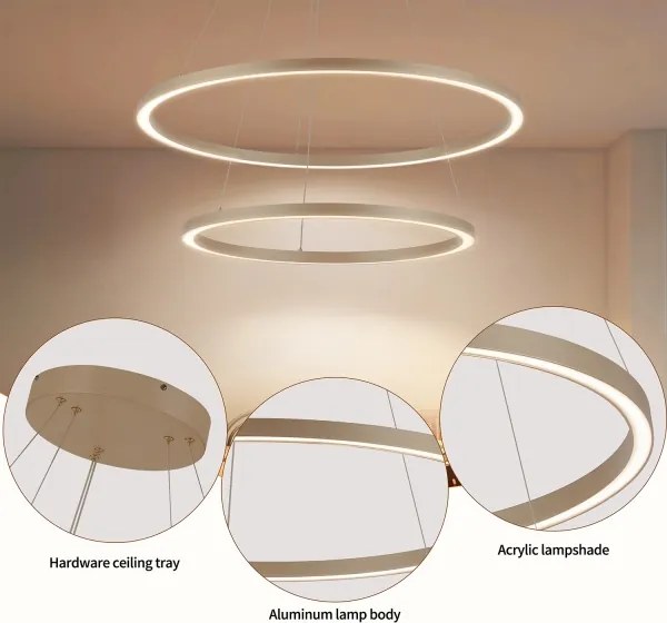 Brilagi - LED stmievateľný luster na lanku PORTOFINO LED/98W/230V pr. 80 cm béžový + DO