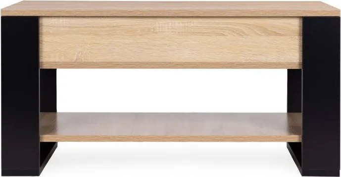 Rozkladací konferenčný stolík s výklopnou doskou 90 cm
