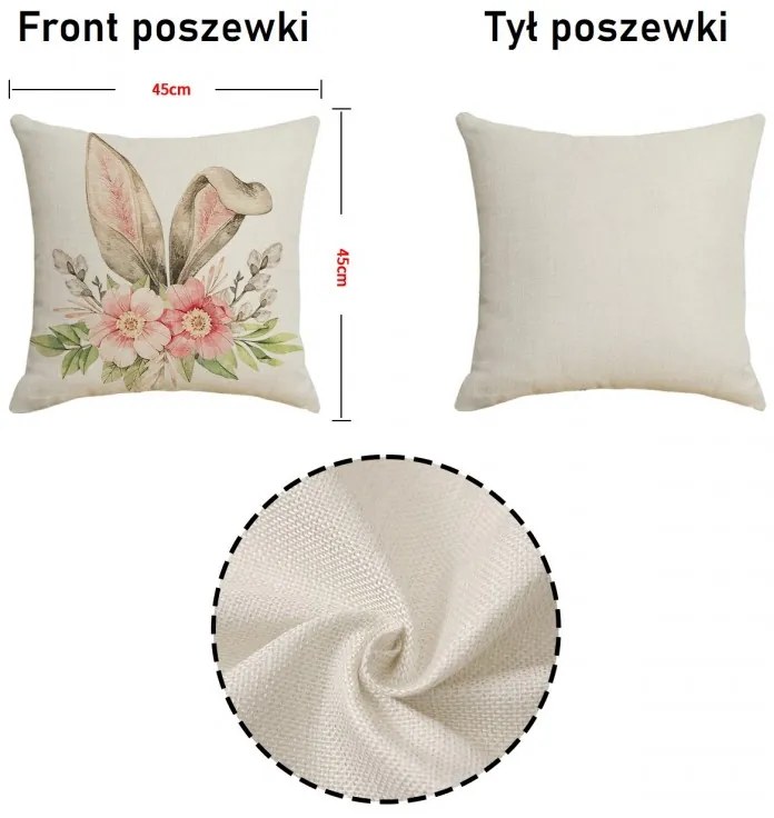 Ľanový povlak na vankúš HOPPINO 45x45 cm, farebný