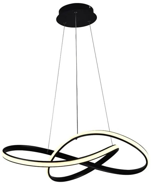 Brilagi - LED Stmievateľný luster na lanku COSMOWAVE LED/70W/230V čierna + DO