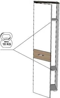 Predsieňová zostava Lift, dub/biela