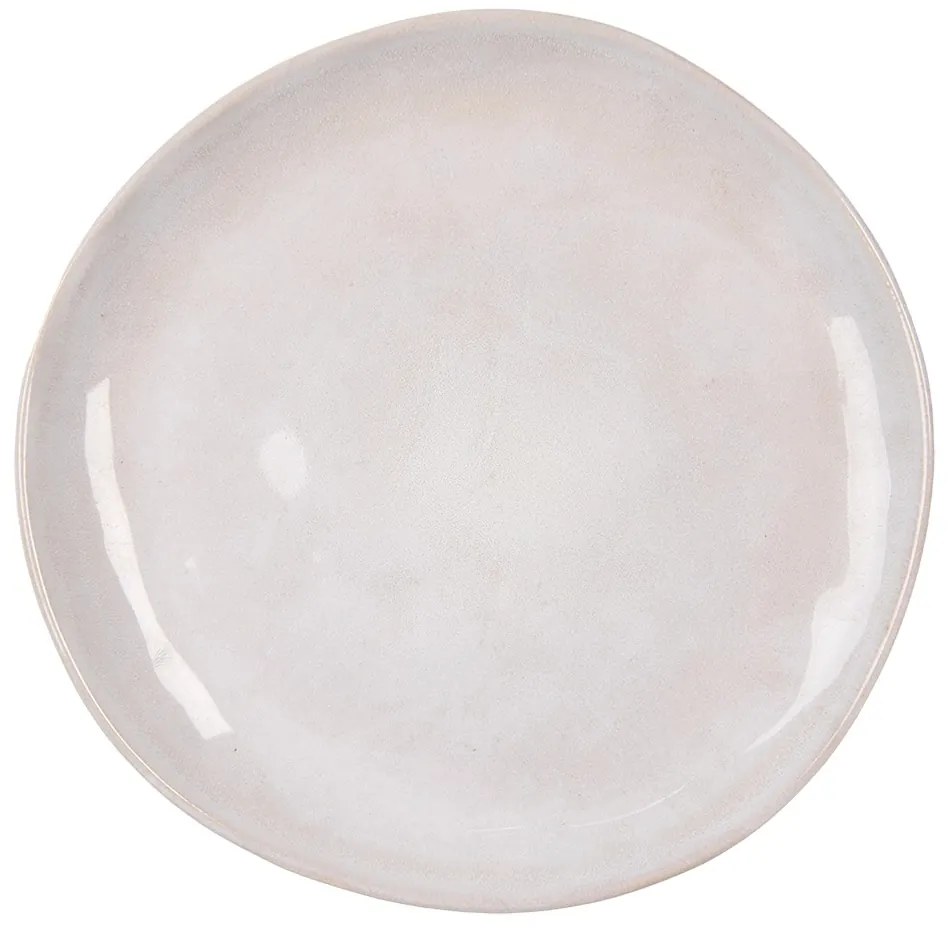 Bielo-béžový dezertný tanierik Beillo - Ø 22*2 cm