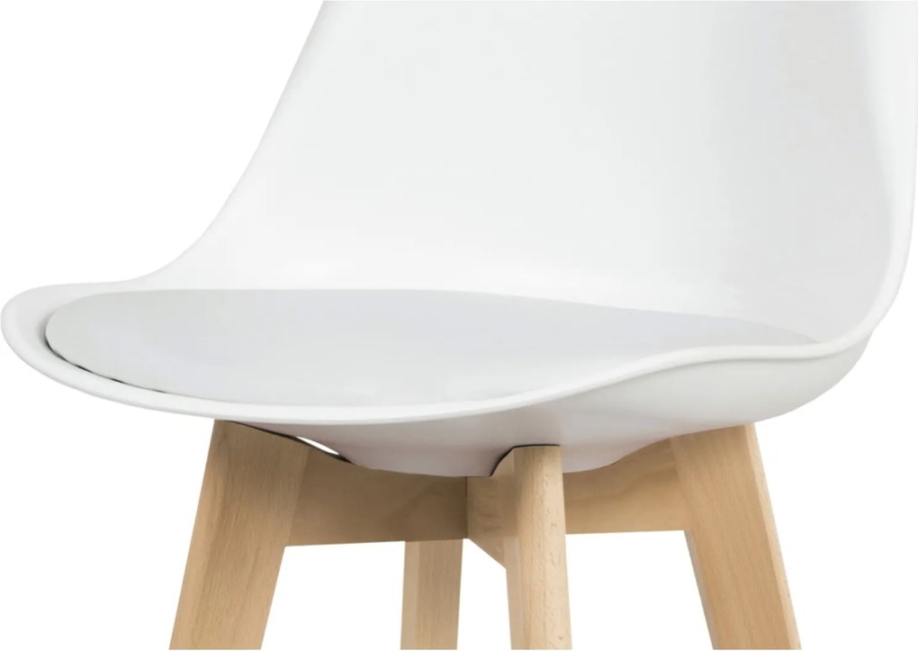 Sconto Barová stolička JULIETTE biela/buk