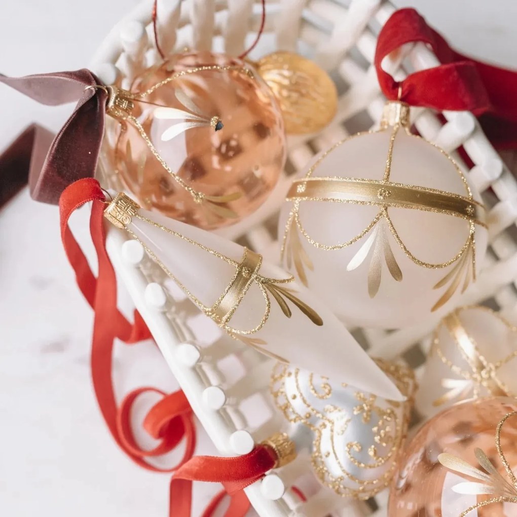 Bella Rose Sklenená vianočná ozdoba Kvapka Mat