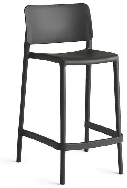 Barová stolička RIO, výška sedáku 650 mm, tmavošedá