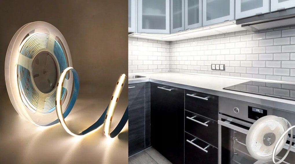 Sada LED pásikov 10m COB Neón 12V 320 diód 120W 8mm