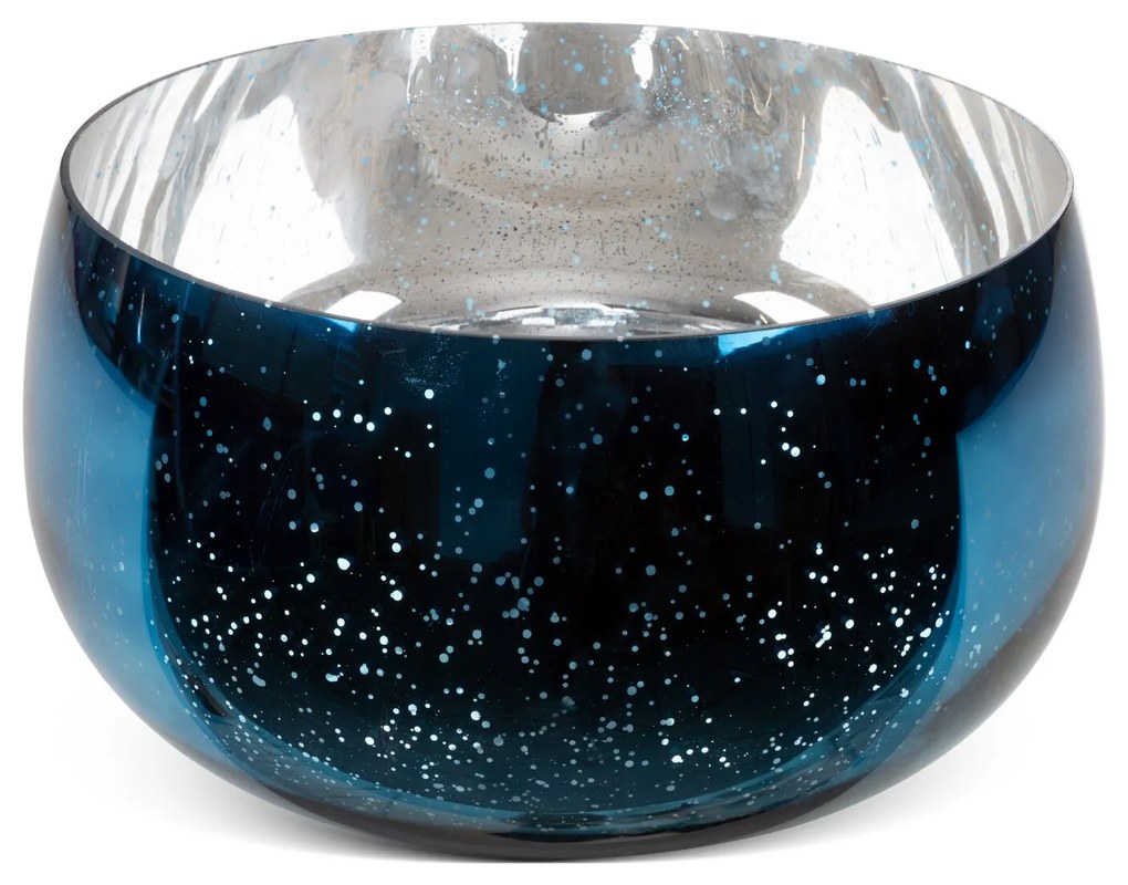 DEKORAČNÁ SKLENENÁ MISKA MOLLY (FI) 28X18 CM MODRÁ