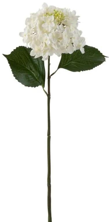 Biela dekoračné kvetina Hortenzie - 51cm