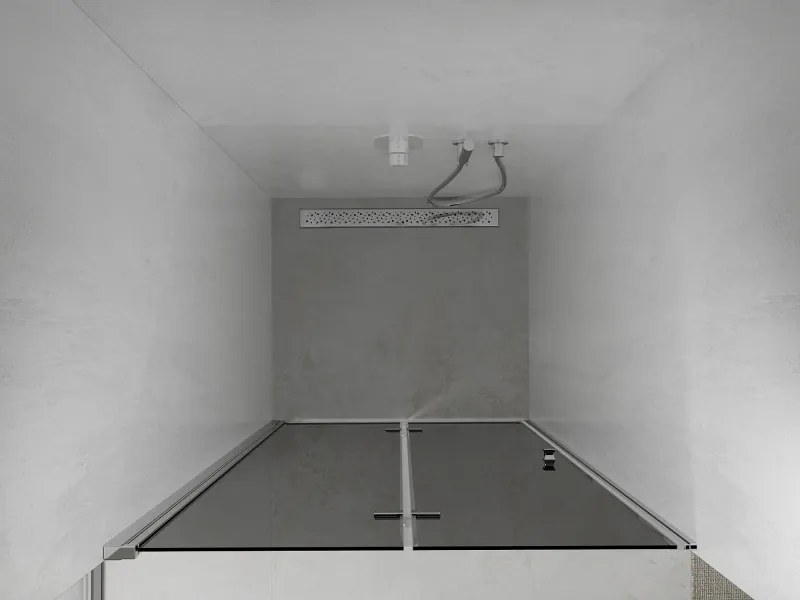 Mexen Lima, skladacie sprchové dvere do otvoru 100 x 190 cm, 6mm šedé sklo, chrómový profil, 856-100-000-01-40