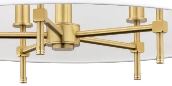 Argon 2132 - Luster na tyči ABBANO 5xE14/7W/230V mosadz/biela