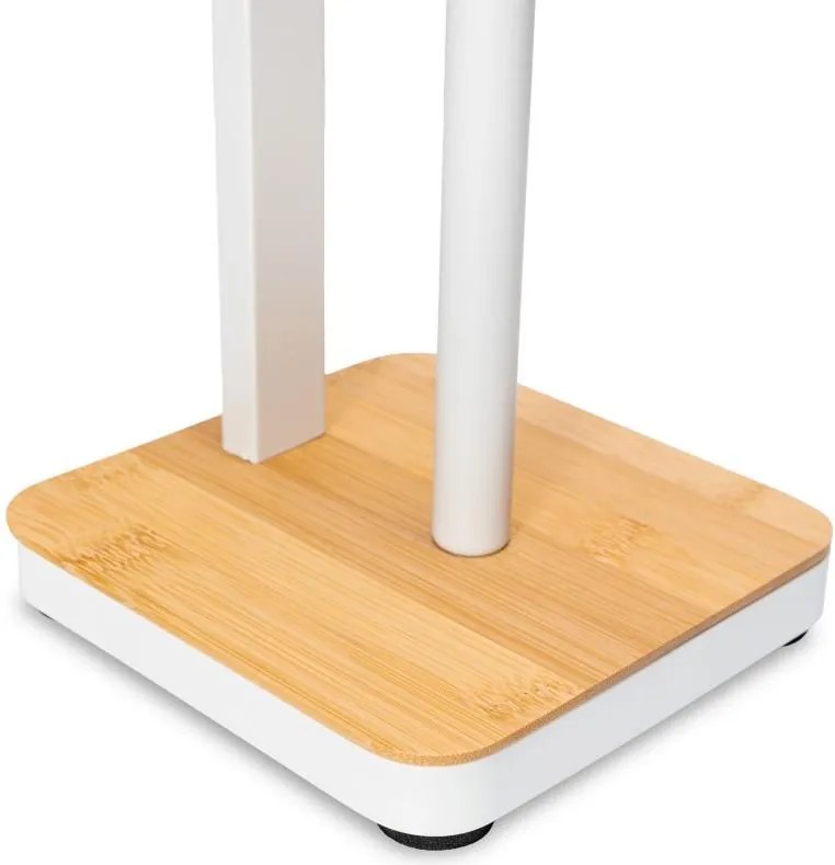 Erga Gasa, držiak na toaletný papier so zásobníkom na postavenie 62cm, biela-prírodná hnedá, ERG-YKA-P.GASA-WHT