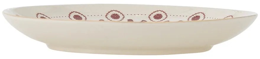 Krémový dezertný tanier s vianočným motívom z kameniny ø 16 cm Jolly – Bloomingville