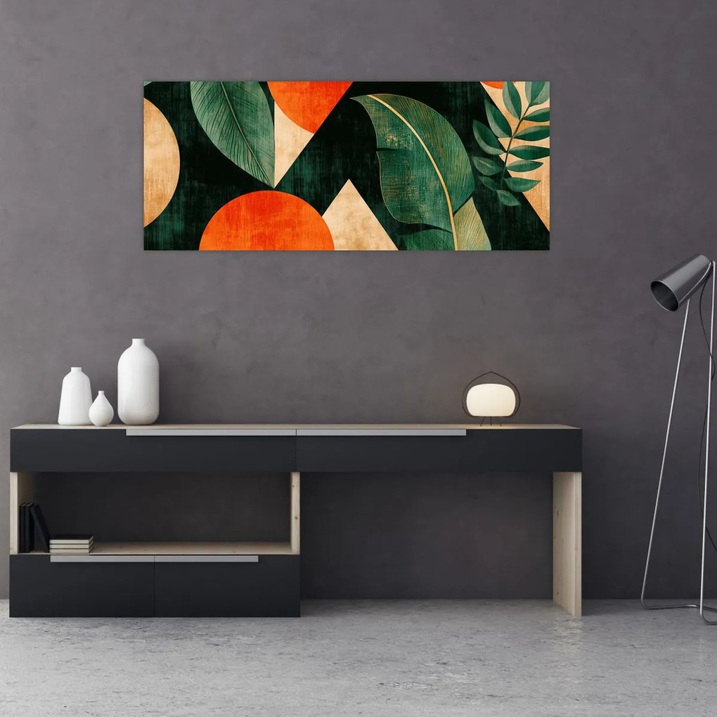 Obraz - Geometrické prírodné motívy II. (120x50 cm)