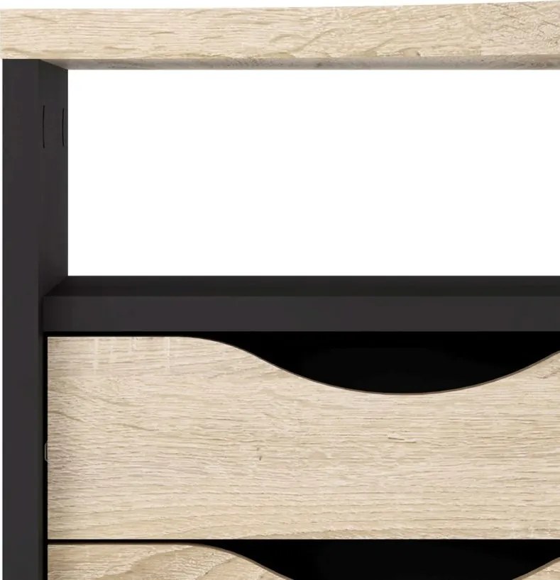 Písací stôl Felixa IV matná čierna/dub