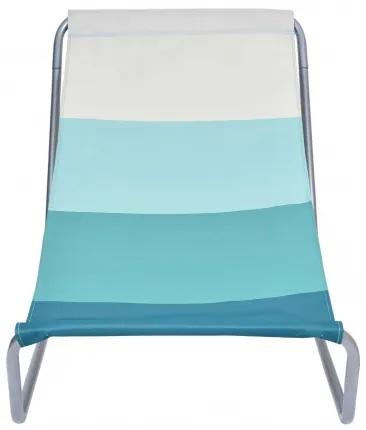 Skladacie plážové ležadlo OLEK - modré pásy