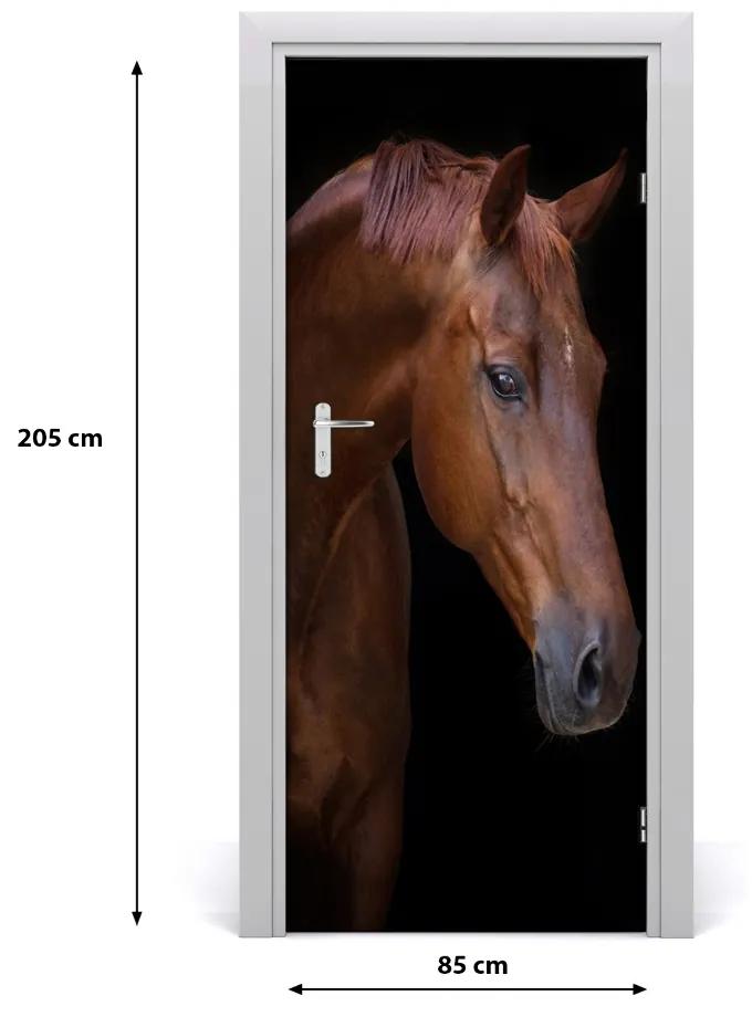 Samolepiace fototapety na dvere kôň portrét 85x205 cm