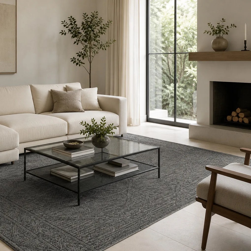 Ayyildiz, Kusový koberec Patara 4955 Grey – na von aj na doma, 120x170, šedá, chodba / predsieň
