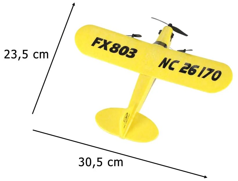 KIK RC lietadlo FX803 Piper 150 mAh