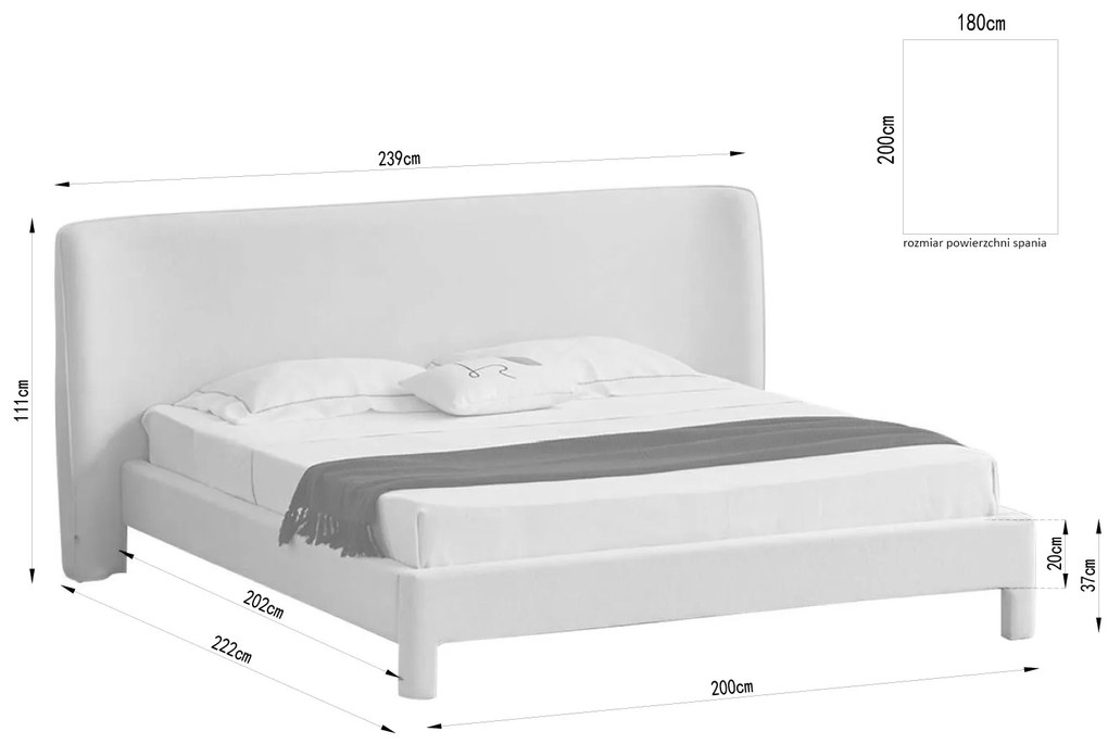 Manželská posteľ 180 cm Controladas 180 (krémová). Akcia -41%. Vlastná spoľahlivá doprava až k Vám domov. 1137381