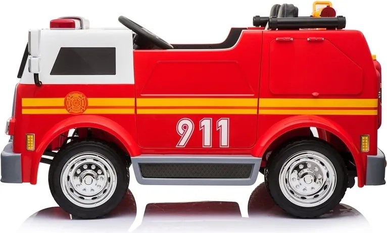 LEAN CARS Pilot LL911 Červené hasičské auto na batérie pre deti